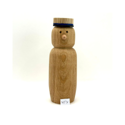 Studenter figur i tr� � unik &amp; h�ndmalet. Str. ca 13x3,5 cm