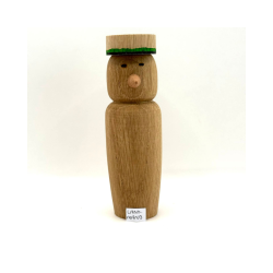 Studenter figur i tr� � unik &amp; h�ndmalet. Str. ca 13x3,5 cm