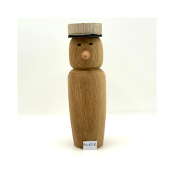 Studenter figur i tr� � unik &amp; h�ndmalet. Str. ca 13x3,5 cm