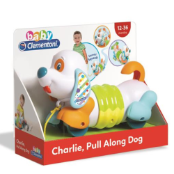 Trk hund. Charlie, The pull along dog. Fra 12-36 mdr. Fra Clementoni.