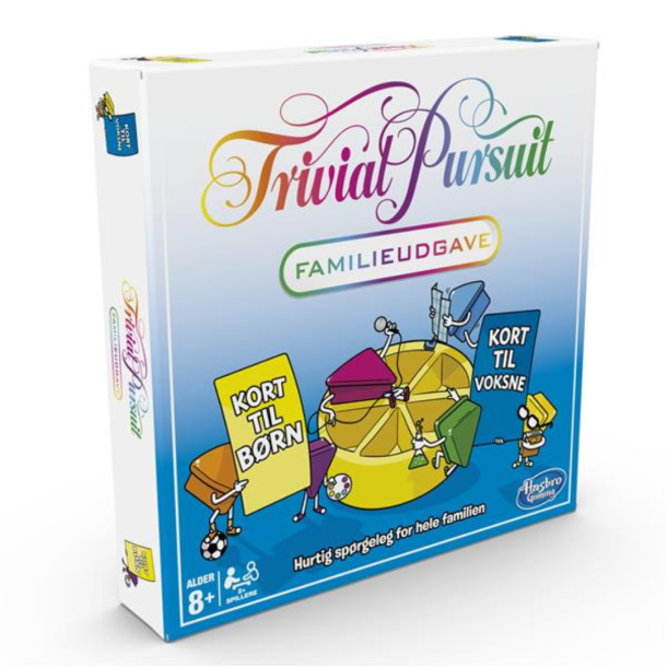 Trivial Pursuit Familie udgave fra Hasbro. For 2-6 spillere. Fra 8+